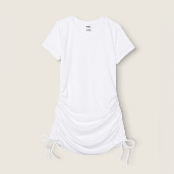 Victoria's Secret Pink Beach Terry Ruched Side Dress and Slides - Picture 3 of 11